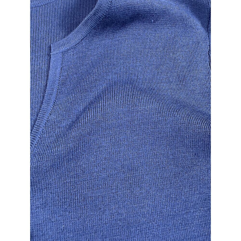 Talbots Silk Blend Jewel Button Sweater Royal Blue 3/4 Sleeve Size Medium - Picture 8 of 10